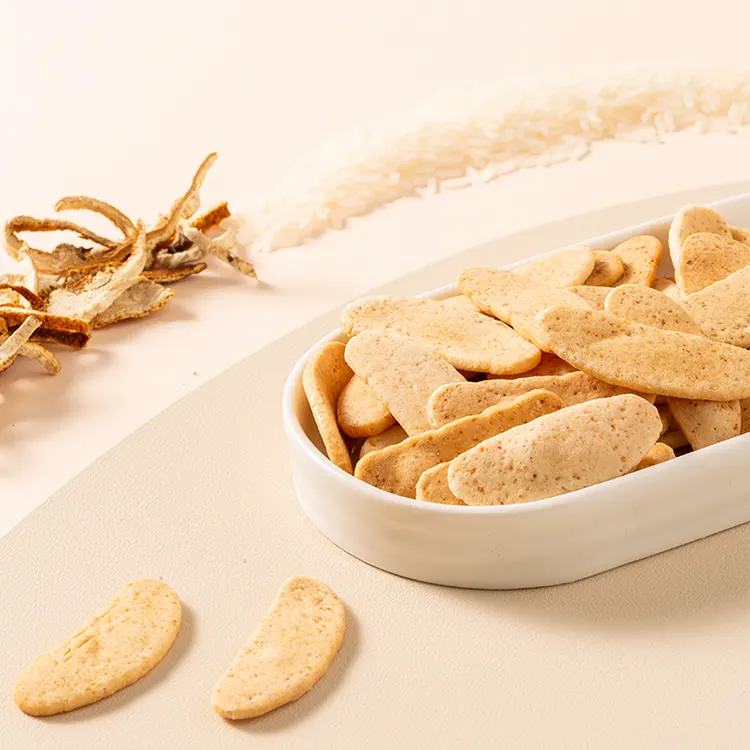 Tranches de craquelins de riz à saveur d'écorce de mandarine séchée, 2,5 kg